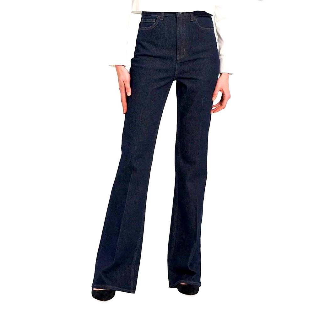 Theory Demitria High-Waist Flare Denim Jeans